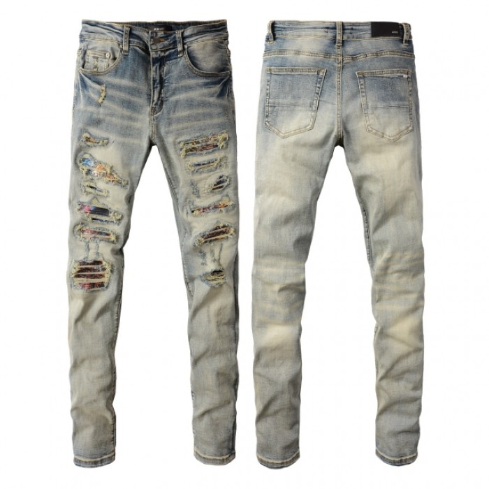 #876 Amiri jeans blue