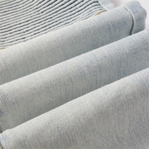 #1098 amiri double pockets zipper jeans light blue