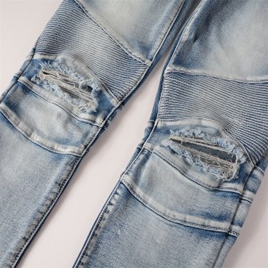 #917 Amiri holes in both knees jeans blue