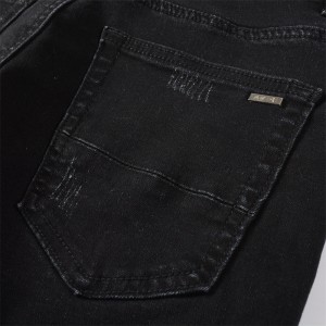 #849 Amiri white patch jeans black