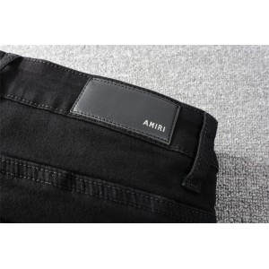 #801 Amiri embroidered jeans black