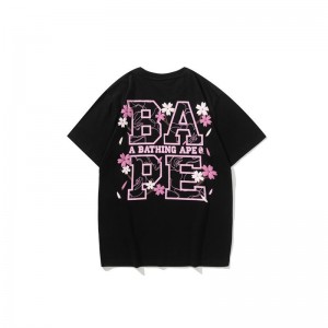 Bape A Bathing Ape Sakura T-Shirt Black Pink White
