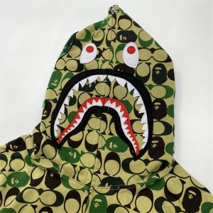 [Best Quality] 1:1 Bape x C**ch Dinosaur Shark Hoodie Green