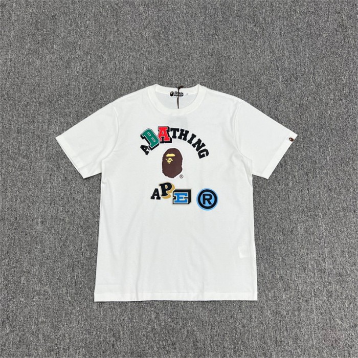 Bape Colorful Logo T-Shirts White Black