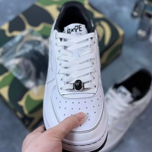 Bape Sta Patent Logo Shoes White