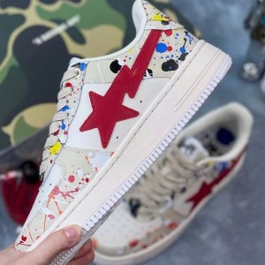 Bape Sta Painted Shoes