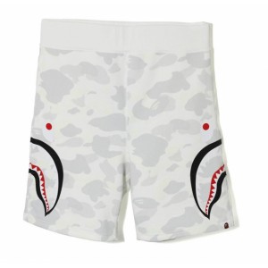 Bape White Camo Side Shark Shorts