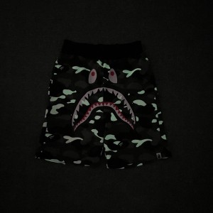 Bape Shark City Camo Shorts glow in dark