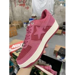 Bape Sta Bapesta Suede Low Shoes Pink (US5-US12)
