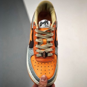 Bape Sta Orange Gray Shoes