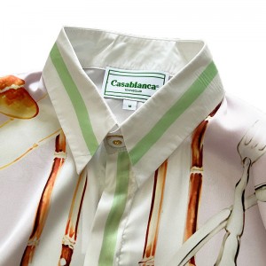 Casablanca Orange Bamboo Silk Shirt