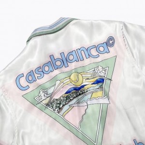 Casablanca Tennis Club Silk Shirt White Men/Women