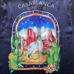 Casablanca Sky Rabbit Cactus Silk Shirt