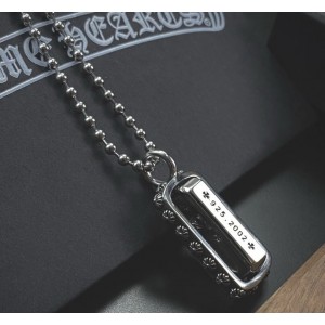 CH double-sided rotation cross necklace