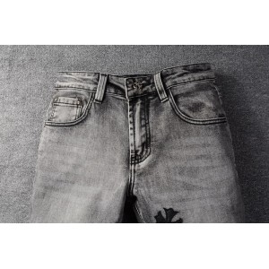 717 Chrome Hearts jeans pants light grey