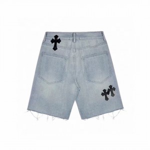 CH Crosses Denim Ripped Shorts