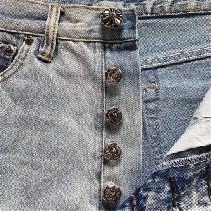 Chrome Hearts applique jeans blue