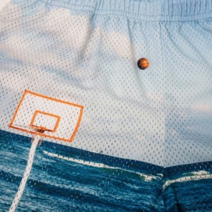 Eric Emanuel Basketball Boards in Sea Shorts Blue