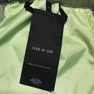 Fear of God FOG 6th 3M Reflective Nylon Shorts Army Green