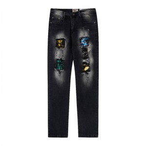 Gallery Dept color holes jeans black