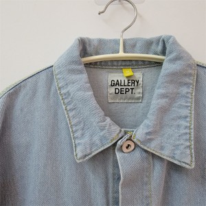 Gallery Dept embroidered alphabet jean jacket blue