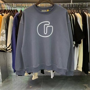 Gallery Dept white purple letter crewneck sweatshirt grey