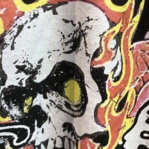 Hellstar Studios fire-breathing skull tee black