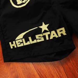 Hellstar x4 nylon shorts black