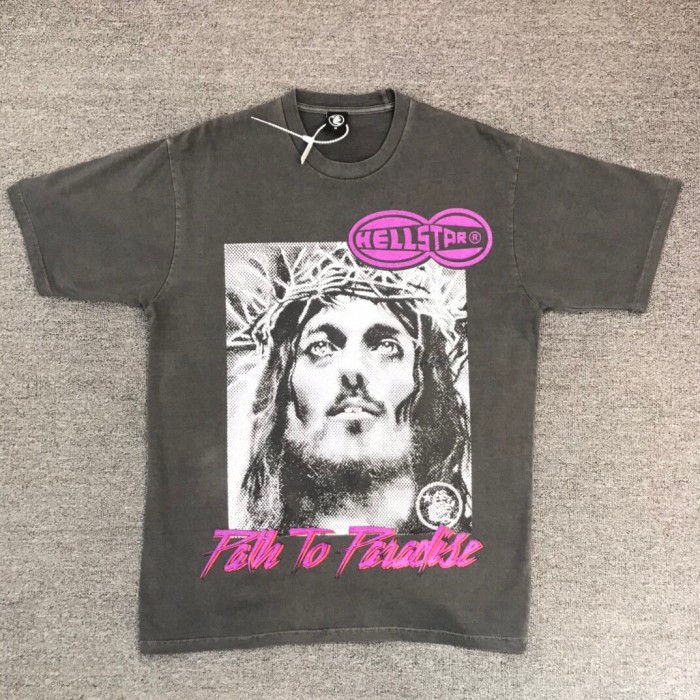 Hellstar Studios Jesus Path To Paradise Distressed T-Shirt