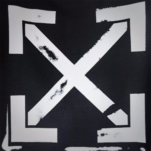 Off White Distressed Logo T-Shirt Black
