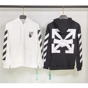 Off White 20FW Shake Hands Hoodie 2 Colors