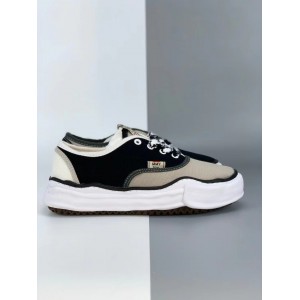 MMY/Maison Mihara Yasuhiro Original Sole Canvas Low Shoes Black/White