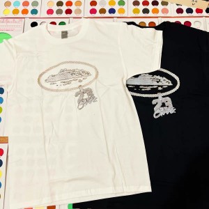 Corteiz UKDrill Gold Chain 23 T-Shirt White Black