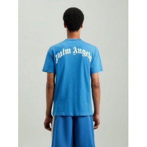 Palm Angels Bear Hoodie T-Shirt Blue