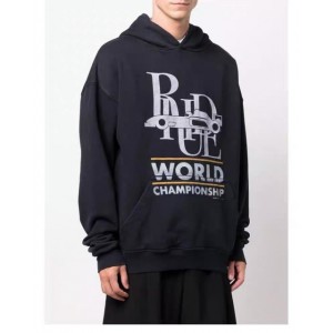 Rhude F1 logo hoodie black