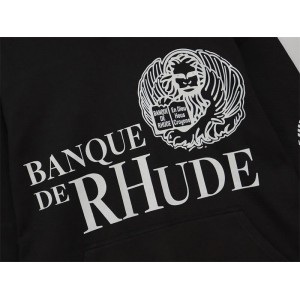 Rhude banque de rhude letters hoodie black