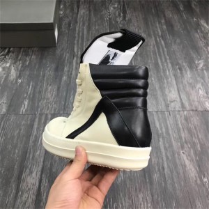 Rick Owens Triangle White Leather High Shoes High Top