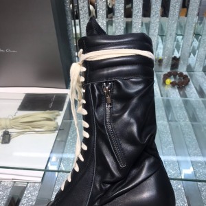 Rick Owens Hi-Street Shoes Leather High Black High Top