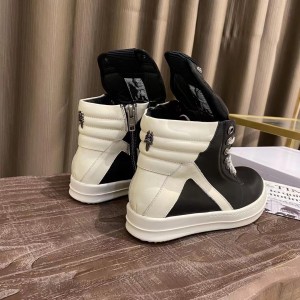 Rick Owеns x CH Hi-Street Shoes Boots High Black & White