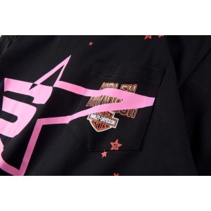 Spider Worldwide Young Thug Sp5der Clothing Pink Long-Sleeve T-Shirt Black