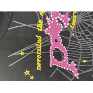 Spider Worldwide Sp5der Clothing Spider Web 'PINK' Hoodie Black