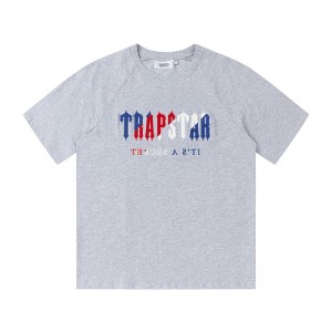 Trapstar blue red letters tee 2 colors