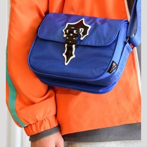 Trapstar Side Shoulder Bag (Black/Blue/Black Reflective)