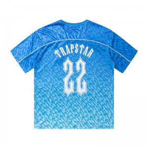 Trapstar monogram football jersey blue