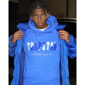 Trapstar London Embroidered Blue Hoodie & Sweatpants Tracksuit