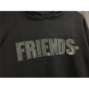 Vlone Black Friday Friends logo diamonds hoodie
